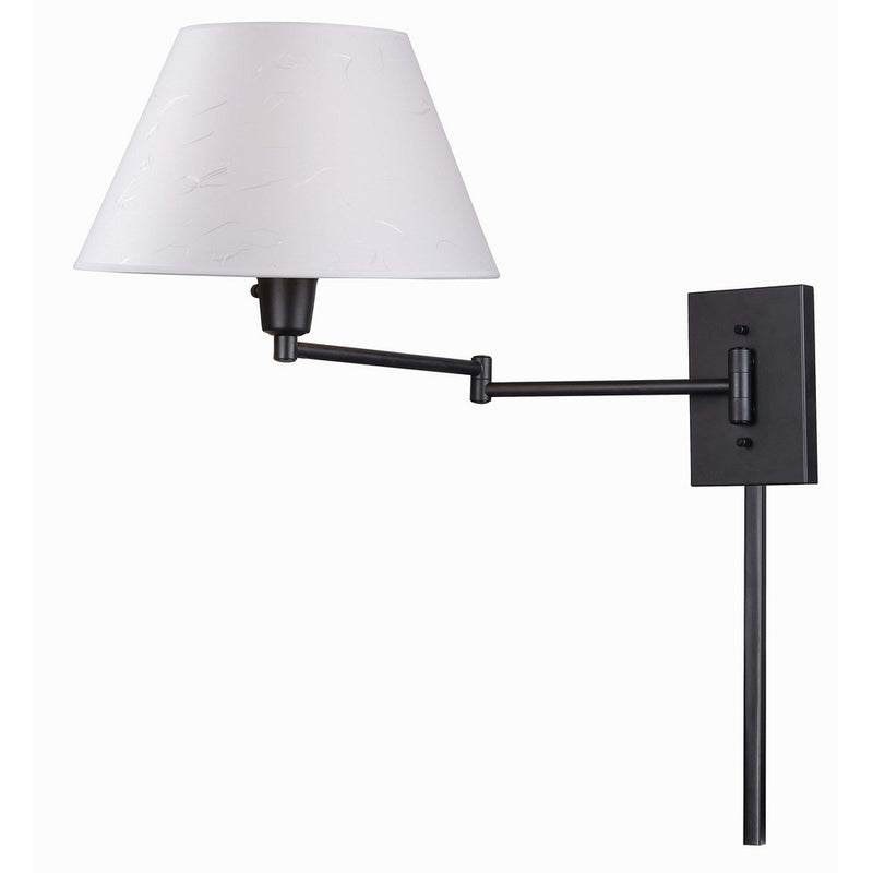 Kenroy Home 30110BRZ Simplicity Wall-Mounted 150-Watt Swing-Arm Lamp, DarkBronze