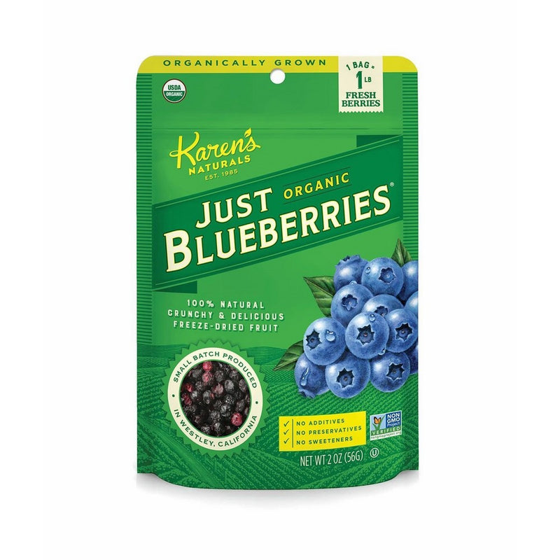 Karen's Naturals Just Tomatoes, Organic Just Blueberries 2 Ounce Pouch(Pack of 3) (Packaging May Vary)