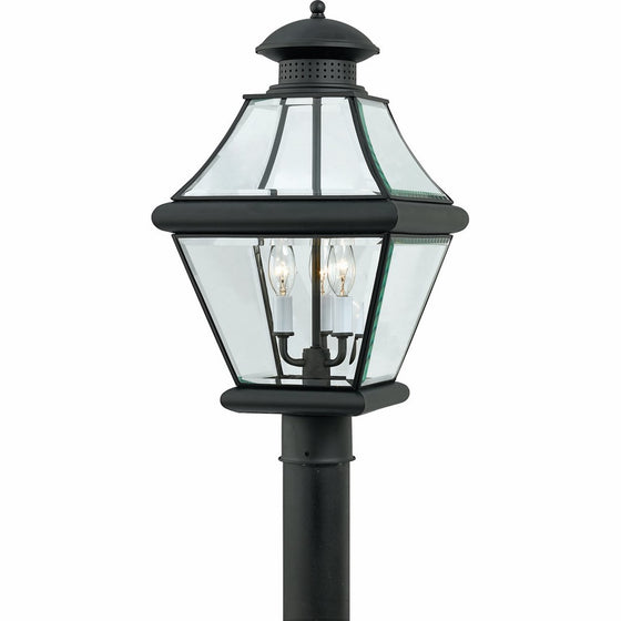 Quoizel RJ9011K 3-Light Rutledge Outdoor Lantern in Mystic Black