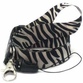 Black And White Zebra Lanyard