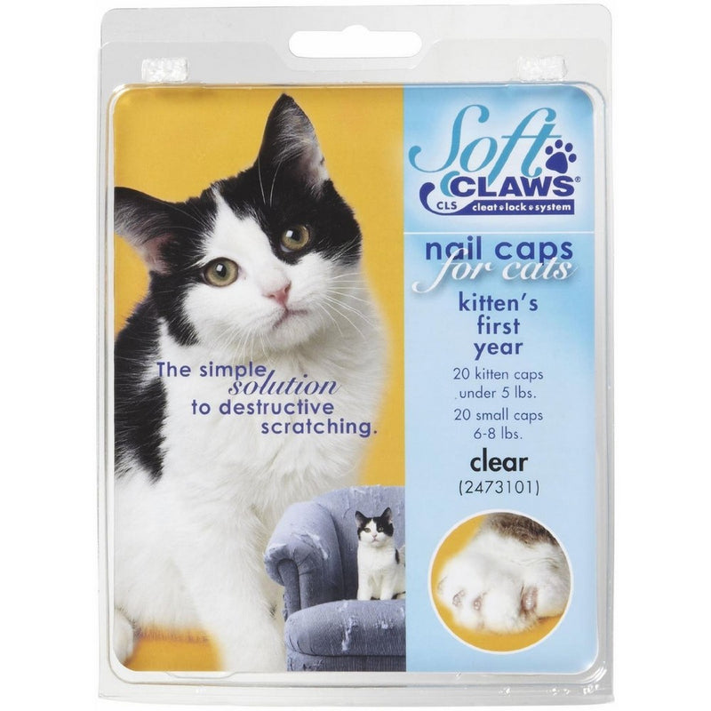 Feline Soft Claws Nail Caps Kitten Clear