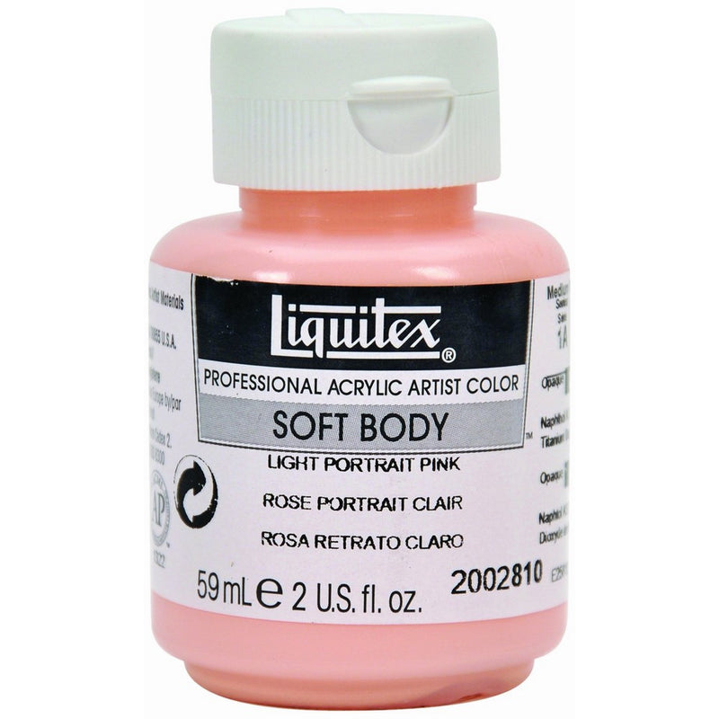Liquitex Professional Soft Body Acrylic Paint 2-oz jar, Light Portrait Pink