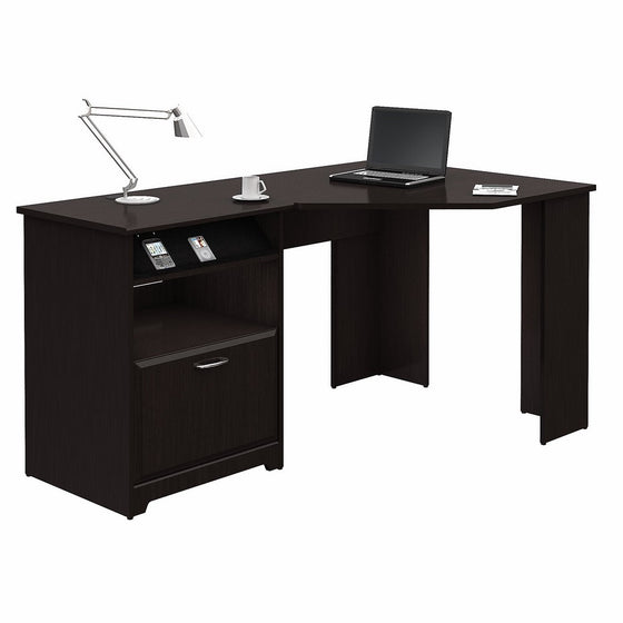 Bush Furniture Cabot Corner Desk in Espresso Oak