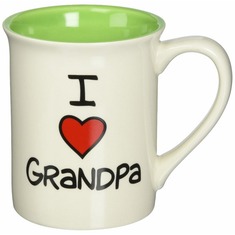 Our Name is Mud “I Heart Grandpa” Stoneware Mug, 16 oz.