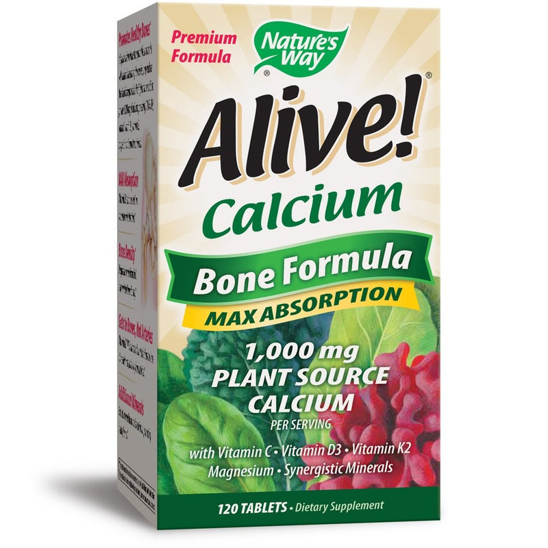 Nature's Way Alive!Calcium Bone Formula Supplement (1,000mg per serving), 120 Tablets