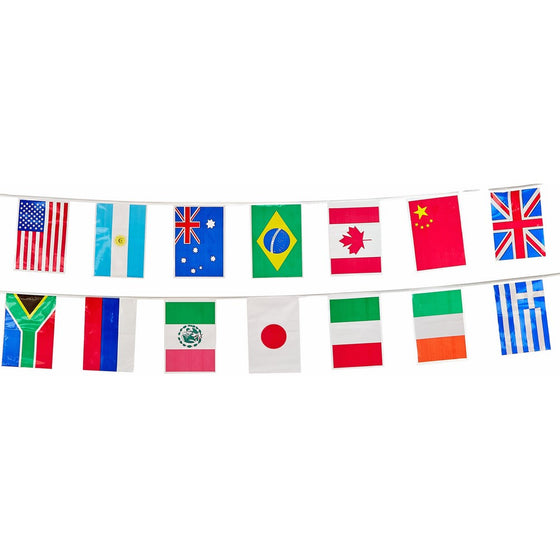 Beistle 57738 International Flag Banner, 12-Inch by 23-Feet