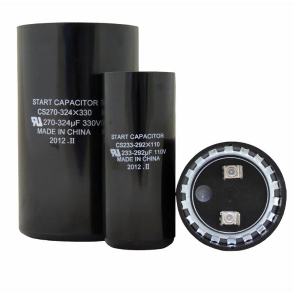 SUPCO CS145-175X330 Start Capacitor, 4.375" Height, 2.56" Diameter, 145-175 Mfd, 330V