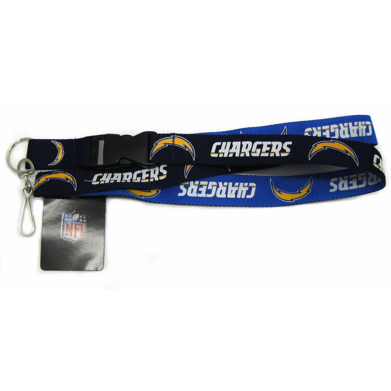NFL San Diego Chargers Two Tone Lanyard, Navy/Powder Blue, One Size