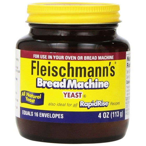 Fleischmann's Yeast for Bread Machines, 4-ounce Jars (Pack of 1)