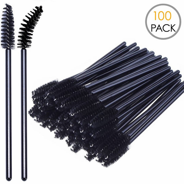 KINGMAS 100 Pack Disposable Eyelash Mascara Brushes Applicator Wand Brush Makeup Brush