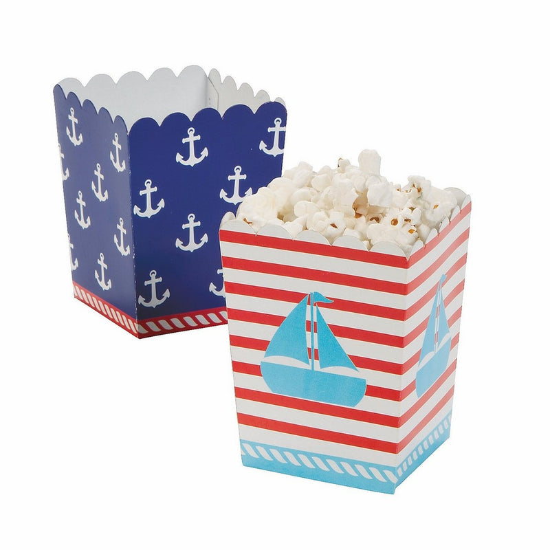 Fun Express Nautical Sailor Mini Popcorn Boxes - 24 ct