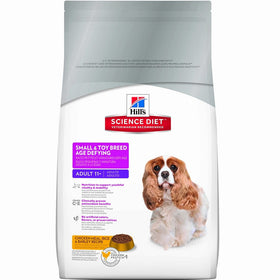 Hill's Science Diet Senior Dog Food, Adult 11 Small & Toy Breed Age Defying Chicken Meal Rice & Barley Recipe Dry Dog Food, 4.5 lb Bag