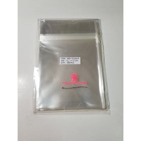UNIQUEPACKING 100 Pcs 5 7/16 X 7 1/4 Clear A7 (P) Card Resealable Protective Cello/Cellophane Bags - Tape Strip on Body