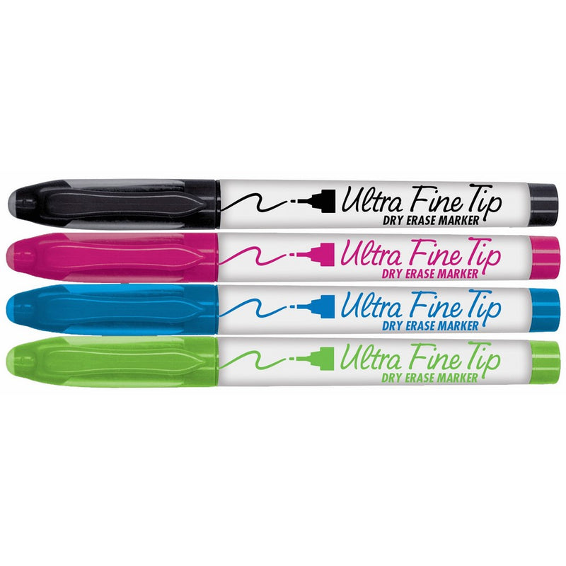 The Board Dudes Write Dudes Ultra Fine Point Dry Erase Markers - Bright Colors, 4 count (CYG94)