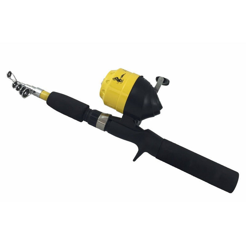 Eagle Claw Pack-It Spin Cast Combo Telescopic (1 Pc), One Size, Yellow, Right
