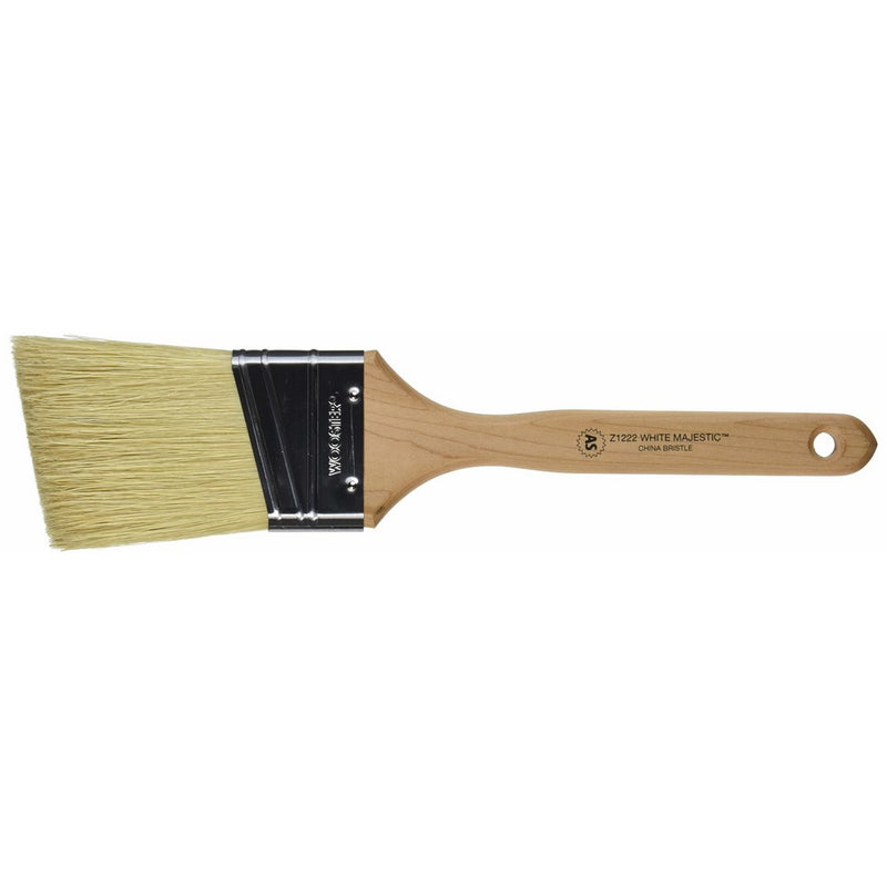 Wooster Brush Z1222-2 1/2 White Majestic Angle Sash Paintbrush, 2.5 Inch