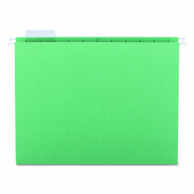 Smead Hanging File Folder, 1/5-Cut Adjustable Tab, Letter Size, Green, 25 per Box (64061)