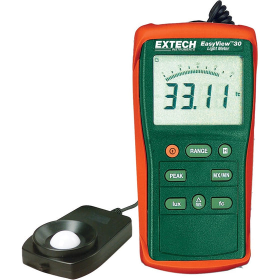 Extech EA30 Easy View Wide Range Light Meter (40 to 40,000 Foot Candles)