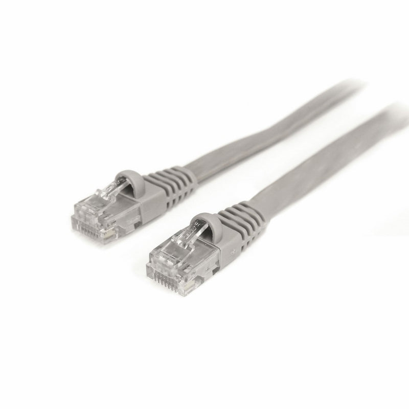 StarTech.com Gray Flat Molded RJ45 UTP Cat 5e Patch Cable - 10 Feet (FLAT45GR10)