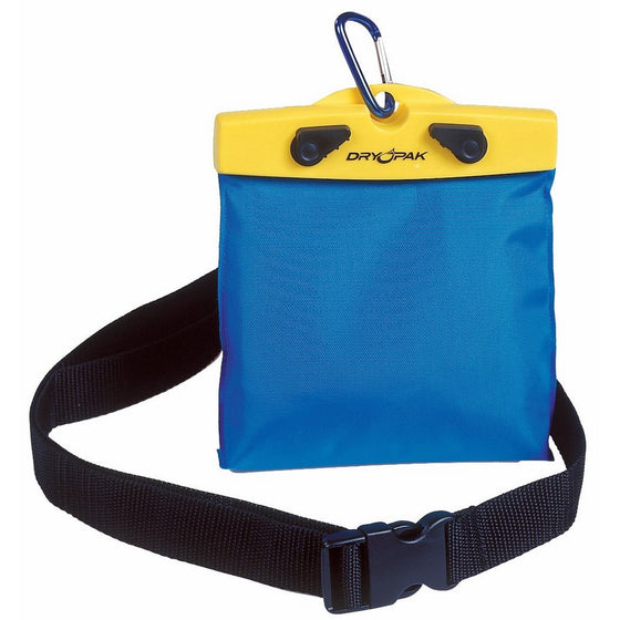 DRY PAK Belt Pack, Nylon, 6 x 5 x 3/4, Yellow/Blue