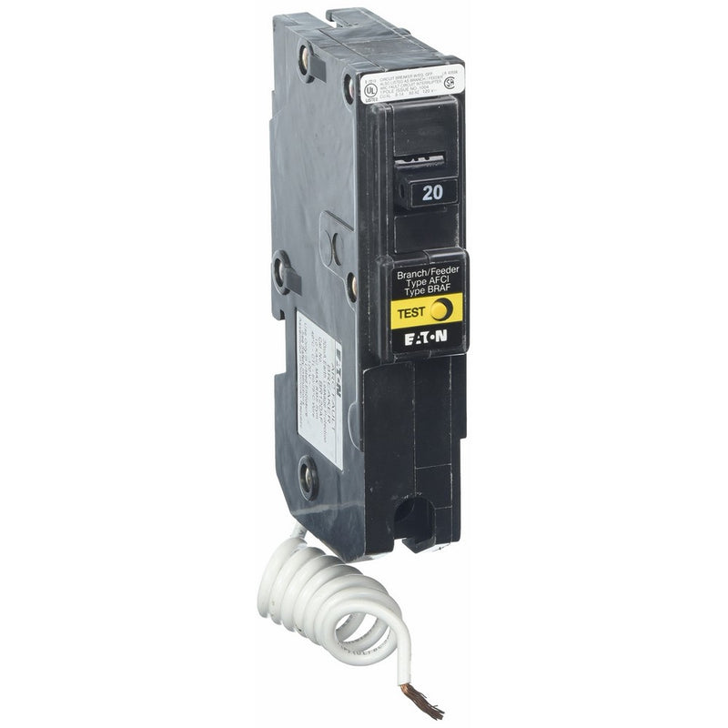 Eaton Corporation Br120Af Single Pole Arc Fault Circuit Breaker, 20-Amp