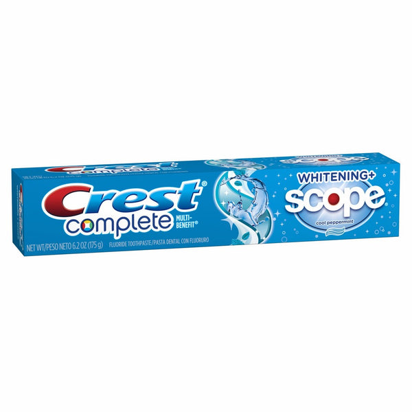 Crest Complete Multi-Benefit Whitening Scope, Cool Peppermint Toothpaste - 6.2 Oz