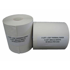 NCR 856348 Thermal Receipt Paper, 3-1/8” x 230', White, 50 Rolls/Pk