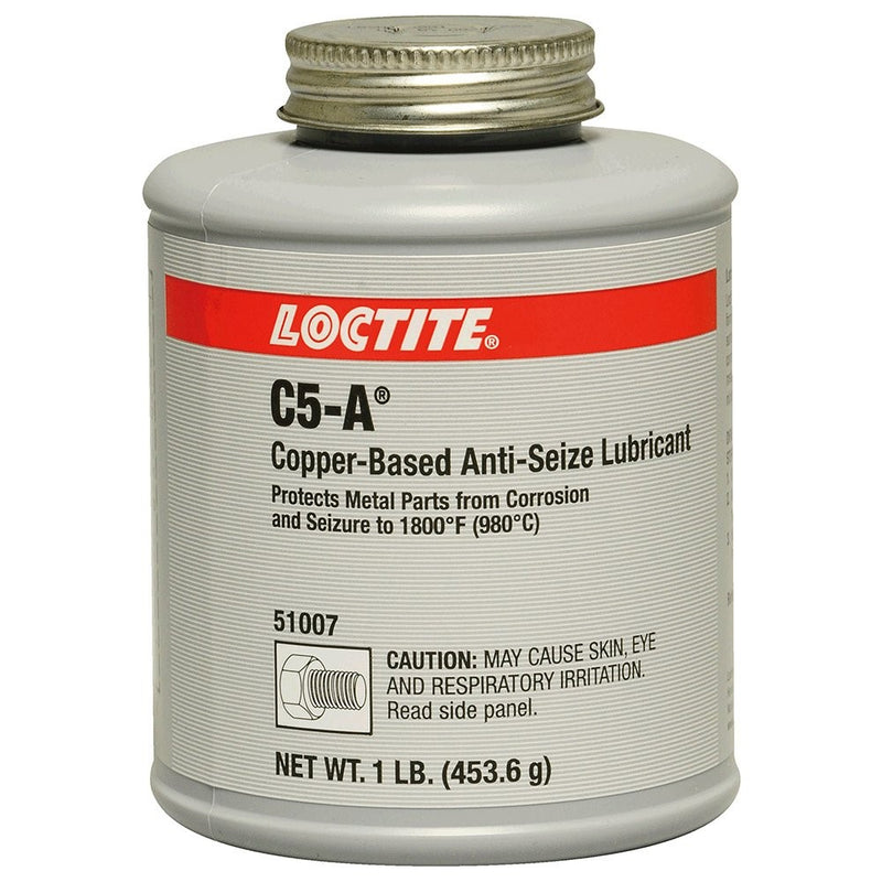Loctite 51007 Copper LB 8008 C5-A Anti-Seize Lubricant, -20 Degree F Lower Temperature Rating to 1800 Degree F Upper Temperature Rating, 1 lb. Brush Top Can