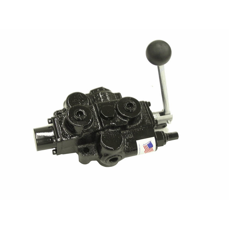 Prince RD512CA5A4B1 Directional Control Valve, Single Spool, 4 Ways, 3 Positions, Spring Center To Neutral, Cast Iron, 3000 psi, Lever Handle, 30 gpm, In/Out: 3/4" NPTF, Work 1/2" NPTF