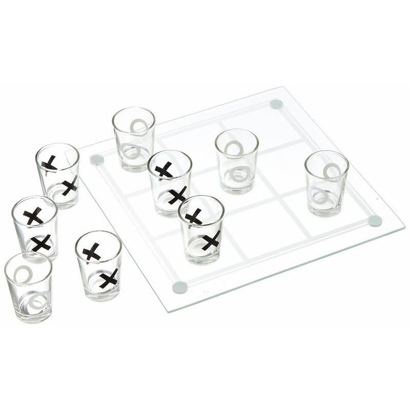 Crystal Clear Shot Glass Tic Tac Toe Bar Game Set