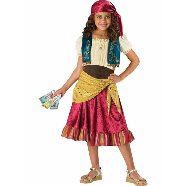 InCharacter Costumes Girls Gypsy Dress Costume, Multi Color, Large