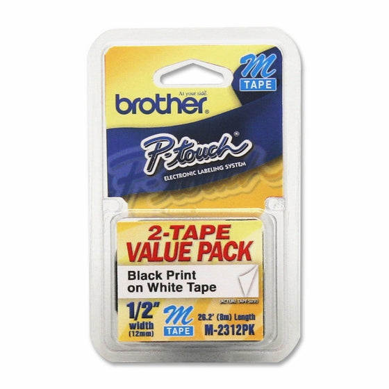 NEW BROTHER BR PT65 M TAPE - 2-PK BLK/WHT 1/2amp;quot; (Printing Supplies)