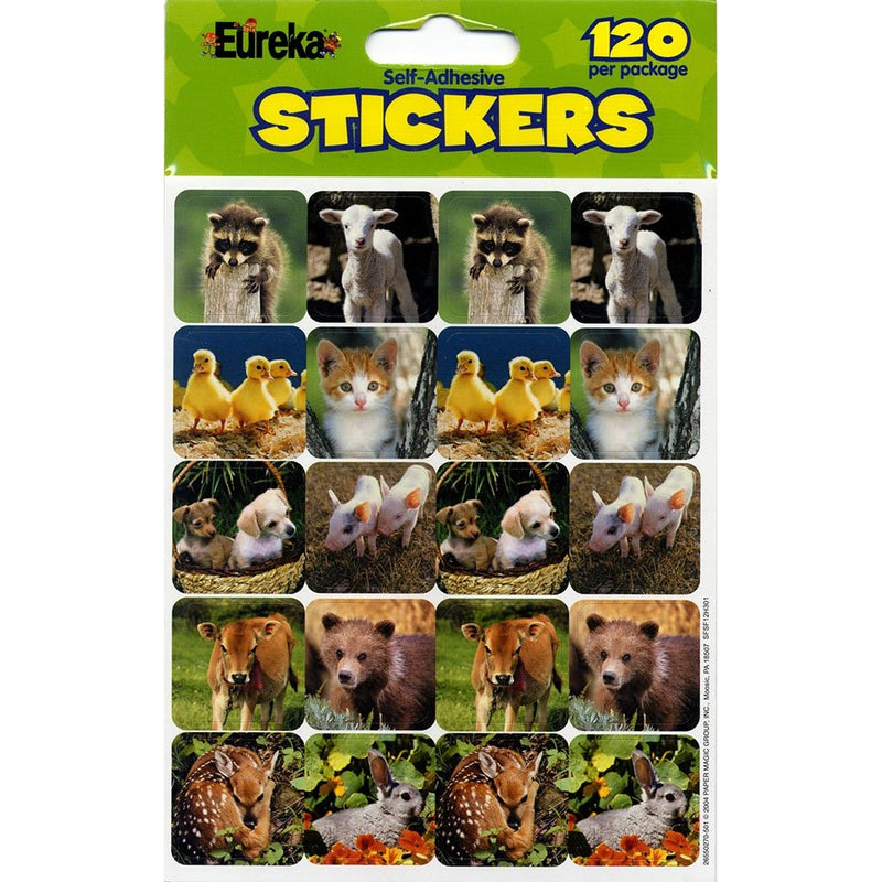 Eureka Baby Animals Real Photos Stickers