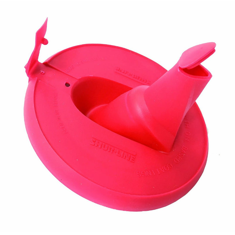 Shur-Line 1783844 Red Silicone Mess-Free Store and Pour Collapsible Paint Can Lid