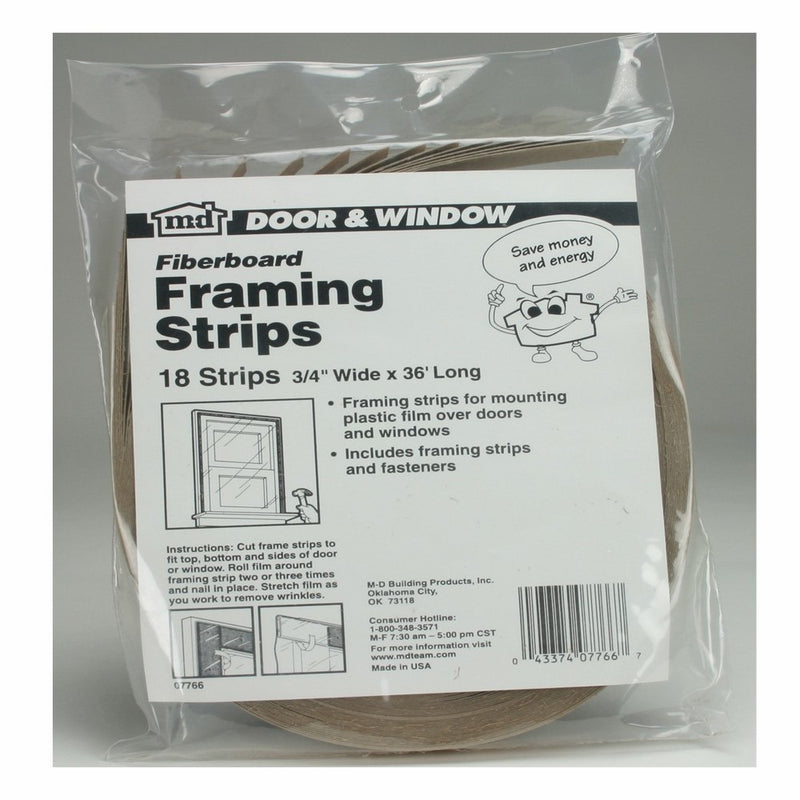 M-D Building Products 7766 3/4-Inch by 36-Inch Economy Nail-On Framing Strips, 18-Pieces