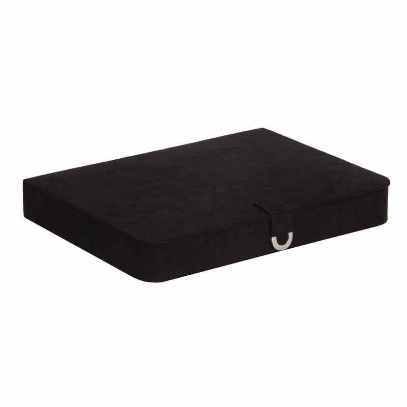 Mele & Co. Cameron Plush Earring and Ring Holder Jewelry Box, 35 Sections (Black)