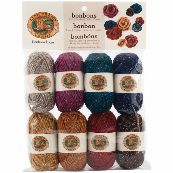 Lion Brand Yarn 601-650 Bonbons Yarn, Party