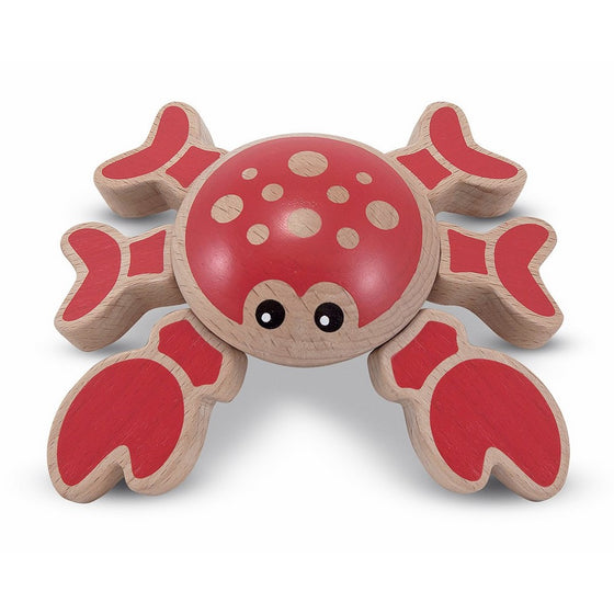 Melissa & Doug Twisting Crab Wooden Grasping Toy for Baby