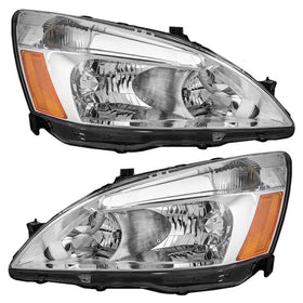 Driver and Passenger Headlights Headlamps Replacement for Honda 33151-SDA-A01 33101-SDA-A01