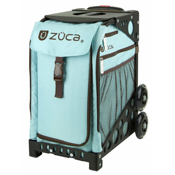 Zuca Calypso Sport Insert Bag (Turquoise/Brown) with Black Non-Flashing-Wheels Sport Frame