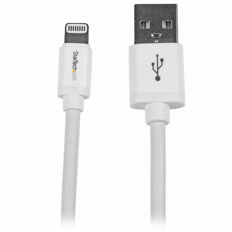 StarTech.com USB to Lightning Cable - 2m/6 ft - Apple MFi Certified - Long - White - iPhone Charger Cable - Apple Certified Lightning Cable