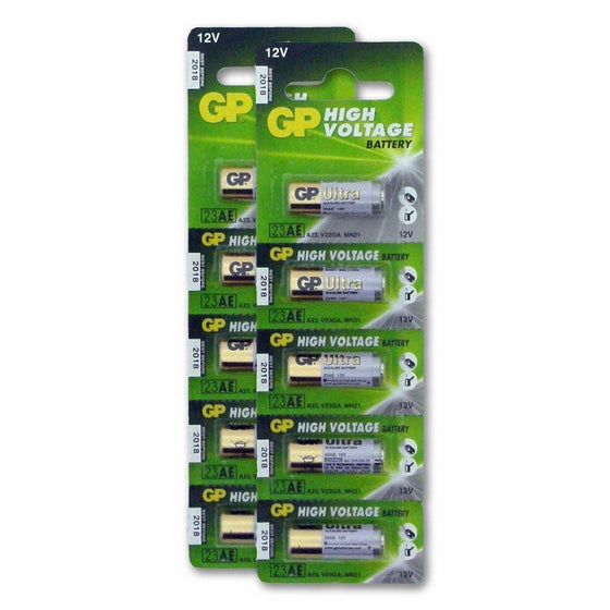 GP 23AE 12V Batteries (Pack of 10)