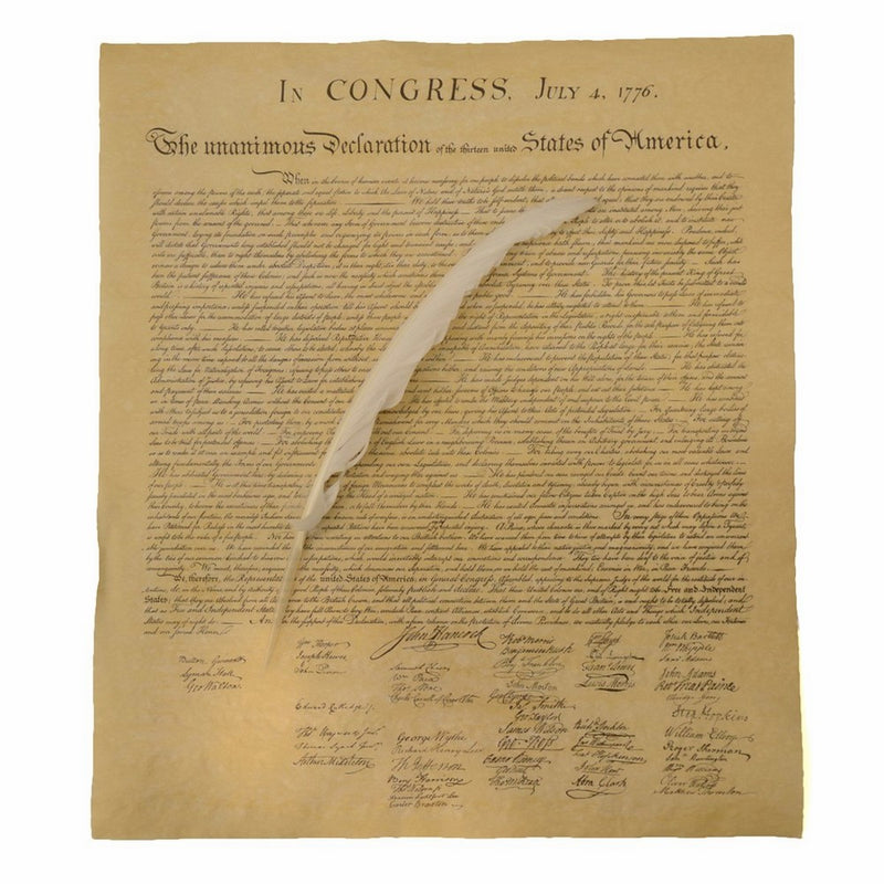 US Declaration of Independence w/ Quill Writing Dip Ink Pen