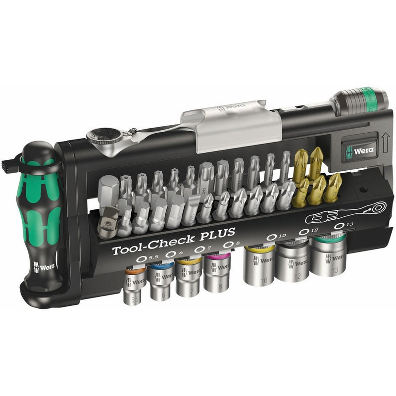 Wera 056490 Tool-Check Plus Bit Ratchet Set with Sockets - Metric