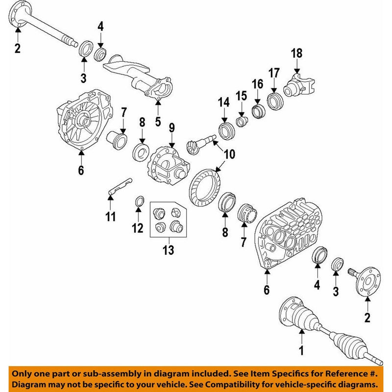 General Motors 9417784, Differential Pinion Bearing