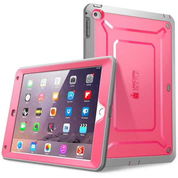 iPad Air 2 Case, SUPCASE [Heavy Duty] Apple iPad Air 2 Case [2nd Generation] 2014 Release [Unicorn Beetle PRO Series] Full-body Rugged Hybrid Protective Case with Built-in Screen Protector (Pink)