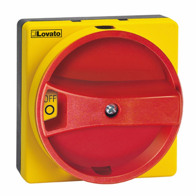 ASI GAX61 Disconnect Switch, Door Mount, Round, Red/Yellow Handle