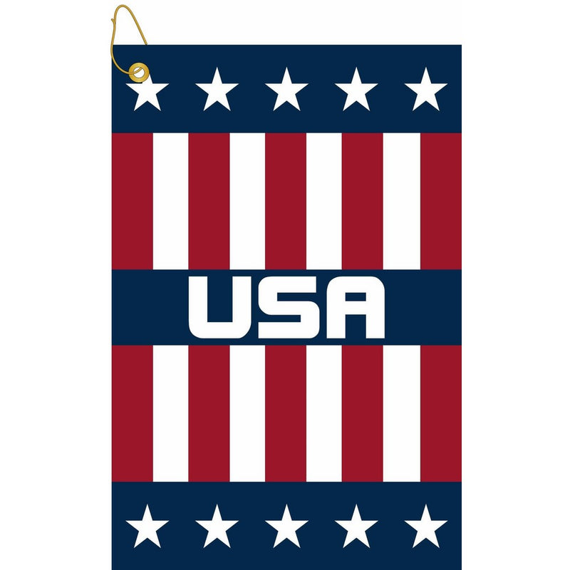 Devant USA Woven Golf Towel, Red/White/Blue, 16" x 24"