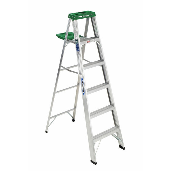 Werner 356 225-Pound Duty Rating Aluminum Stepladder, 6-Foot