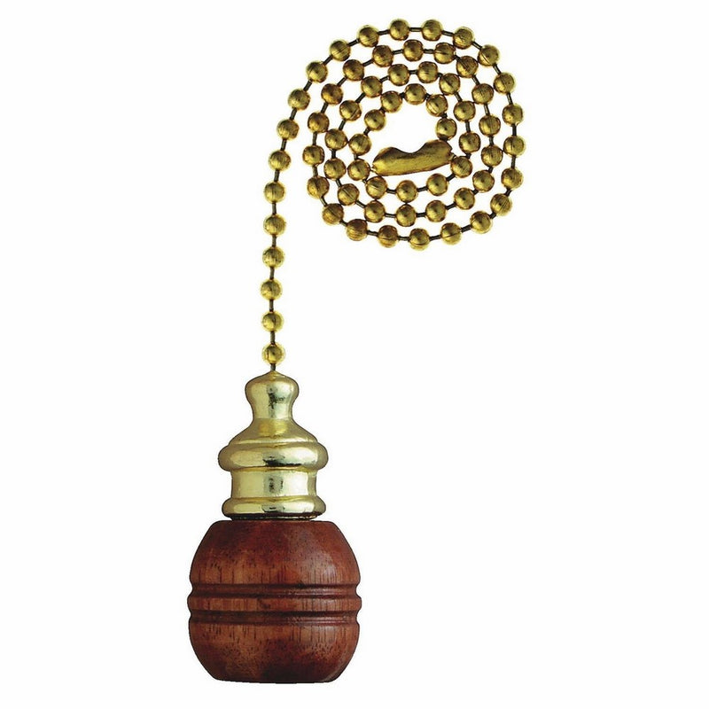 Westinghouse 7700700 Pull Chain Walnut & Brass Ball